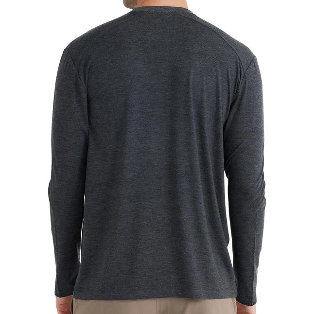 Free Fly Men's Bamboo Midweight Long Sleeve - Heather Black 2 Free Fly Men's Bamboo Midweight Long Sleeve - Heather Black