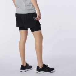 New Balance Men's Q Speed Fuel 2in1 5 Inch Shorts - Black Apparel