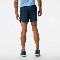 New Balance Apparel Men's Impact Run 5in Short - Natural Indigo