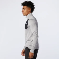 New Balance Tops Men's NB Heat Grid Half Zip Top - Athletic Grey