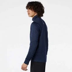 New Balance Apparel Men's NB Heat Grid Half Zip - Eclipse Heather