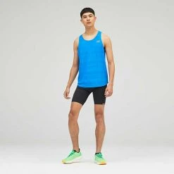 New Balance Tops Men's Q Speed Jacquard Tank - Serene Blue