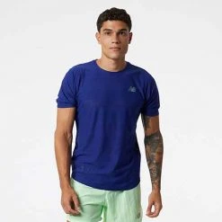 New Balance Men's Q Speed Jacquard Short Sleeve - Victory Blue Apparel