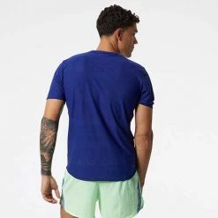 New Balance Men's Q Speed Jacquard Short Sleeve - Victory Blue Apparel 6 New Balance Men's Q Speed Jacquard Short Sleeve - Victory Blue Apparel