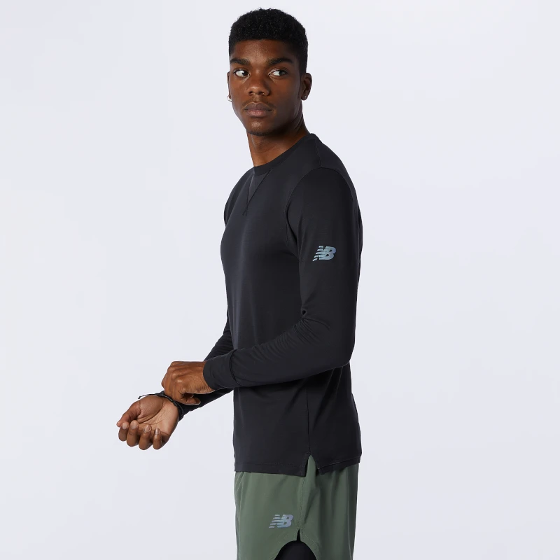 New Balance Men's Q Speed 1NTRO Long Sleeve Top - Black Apparel 2 New Balance Men's Q Speed 1NTRO Long Sleeve Top - Black Apparel