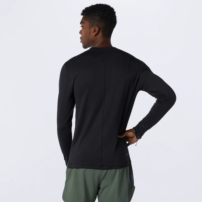 New Balance Men's Q Speed 1NTRO Long Sleeve Top - Black Apparel 3 New Balance Men's Q Speed 1NTRO Long Sleeve Top - Black Apparel