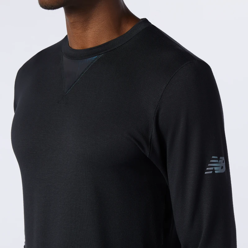 New Balance Men's Q Speed 1NTRO Long Sleeve Top - Black Apparel 4 New Balance Men's Q Speed 1NTRO Long Sleeve Top - Black Apparel