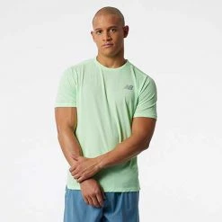 New Balance Men's Impact Run Short Sleeve - Vibrant Spring Glo Apparel