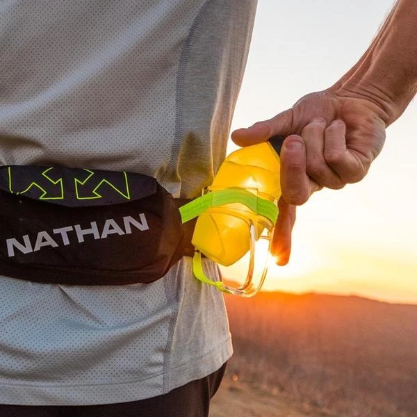 Nathan Trail Mix Plus Hydration Belt - True Navy/Tigerlily Hydration, Belts, And Waterbottles 2 Nathan Trail Mix Plus Hydration Belt - True Navy/Tigerlily Hydration, Belts, And Waterbottles