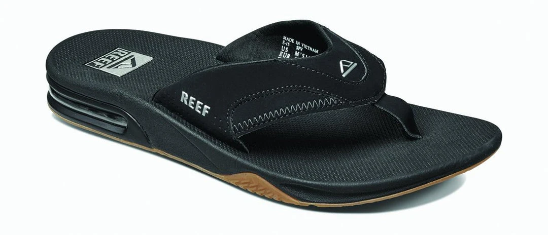 Reef Men's Fanning Sandal - Black/Silver- Regular (D) Shoes 1 Reef Men's Fanning Sandal - Black/Silver- Regular (D) Shoes