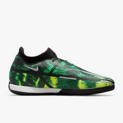 Men's Nike Phantom GT2 DF SW IC - Black/Mtlc Platinum/Green Strike- Regular (D) Soccer