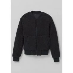 Prana Women's Polar Escape Bomber Jacket - Black Jackets & Vests