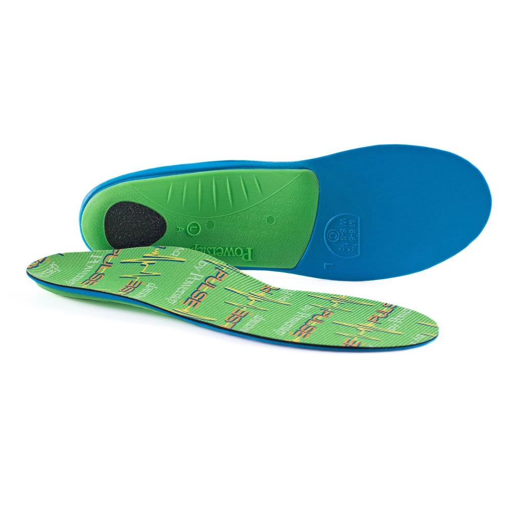 Powerstep Pulse Sport Full Length Insole - Green/Blue Insoles 1 Powerstep Pulse Sport Full Length Insole - Green/Blue Insoles