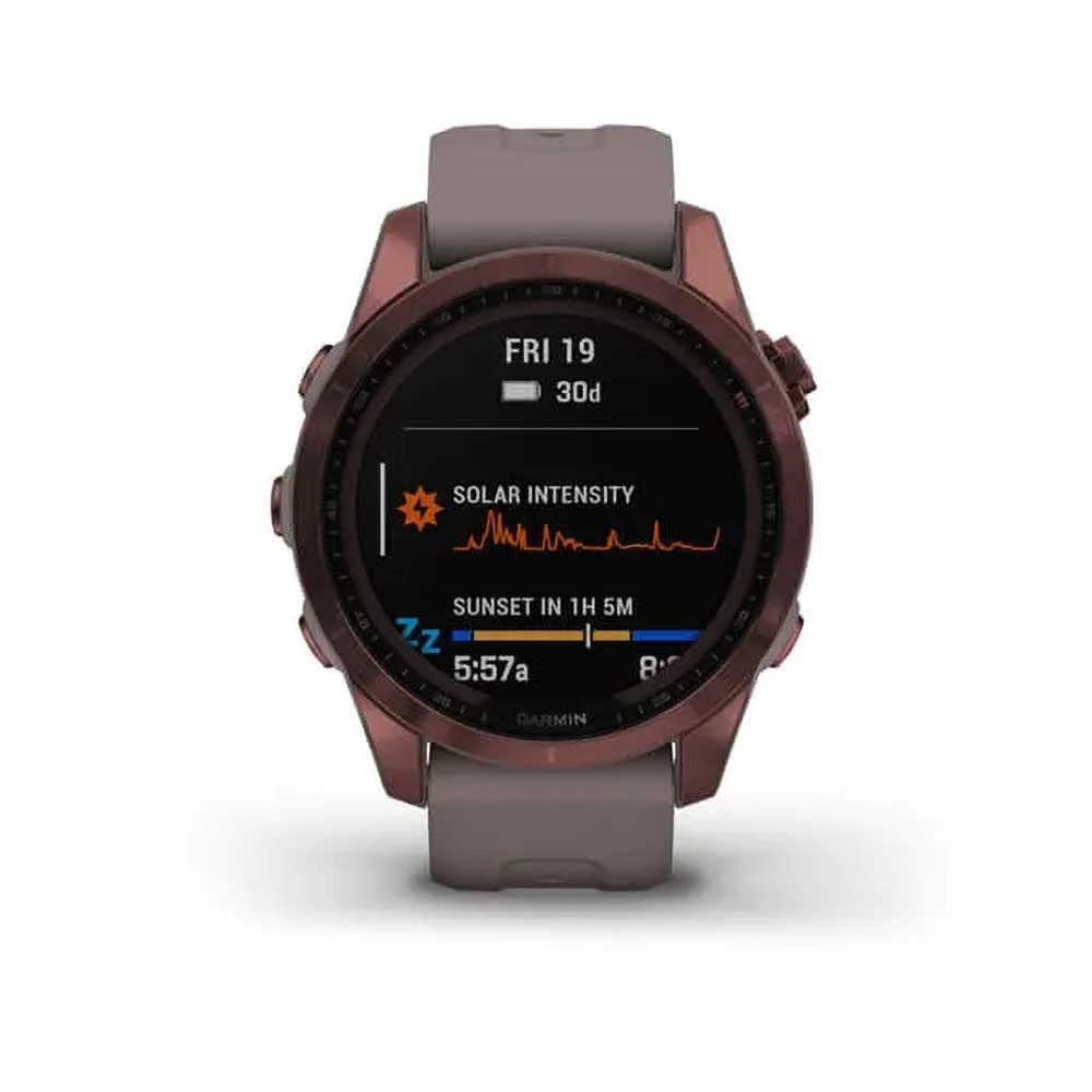 Garmin Accessories Fenix 7S Sapphire - Dark Bronze Titanium With Shale Gray Band 5 Garmin Accessories Fenix 7S Sapphire - Dark Bronze Titanium With Shale Gray Band
