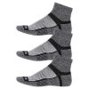 Saucony Men's Inferno Merino Wool Quarter Socks 3-pack - Grey Marl
