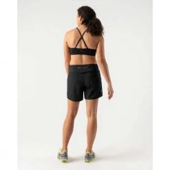 Rabbit Women's Run Always Relax Low Rise 6in Shorts - Black Bottoms