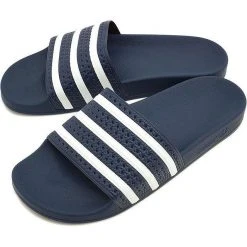 Adidas Unisex Adilette Slide Sandals - Navy-Regular (D) Shoes