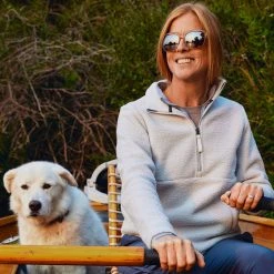 Free Fly Women's Bamboo Sherpa Fleece Half Zip - Light Grey 9 Free Fly Women's Bamboo Sherpa Fleece Half Zip - Light Grey