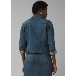 Prana Women's Slate Rim Denim Jacket - True Blue Jackets & Vests