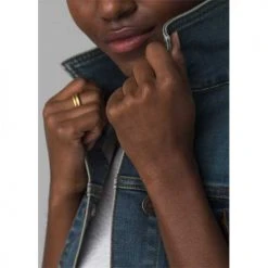 Prana Women's Slate Rim Denim Jacket - True Blue Jackets & Vests