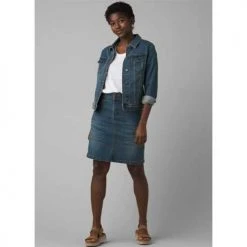 Prana Women's Slate Rim Denim Jacket - True Blue Jackets & Vests