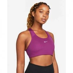 Women's Nike Dri-FIT Swoosh Medium-Support 1-Piece Pad Sports Bra - Sangria Bras 7 Women's Nike Dri-FIT Swoosh Medium-Support 1-Piece Pad Sports Bra - Sangria Bras