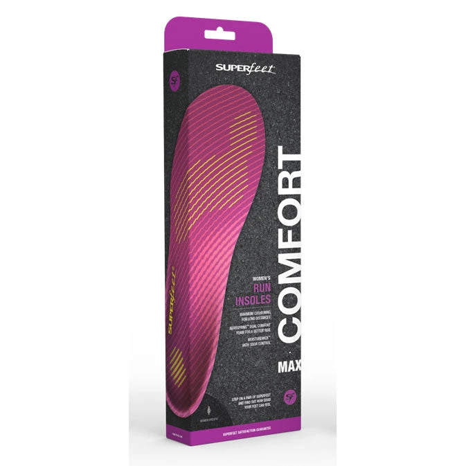 Superfeet Women's RUN Comfort Max Insole - Magenta Insoles 4 Superfeet Women's RUN Comfort Max Insole - Magenta Insoles