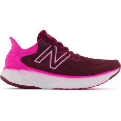 New Balance Women's Fresh Foam 1080 V11 Running Shoe - Garnet/Pink Glo Shoes