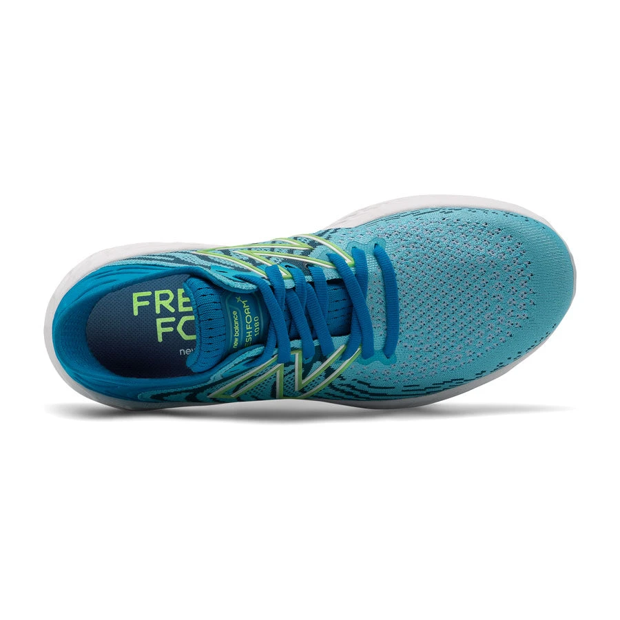 New Balance Women's Fresh Foam 1080 V11 Running Shoe - Virtual Sky/Bleached Lime Glo Shoes 4 New Balance Women's Fresh Foam 1080 V11 Running Shoe - Virtual Sky/Bleached Lime Glo Shoes