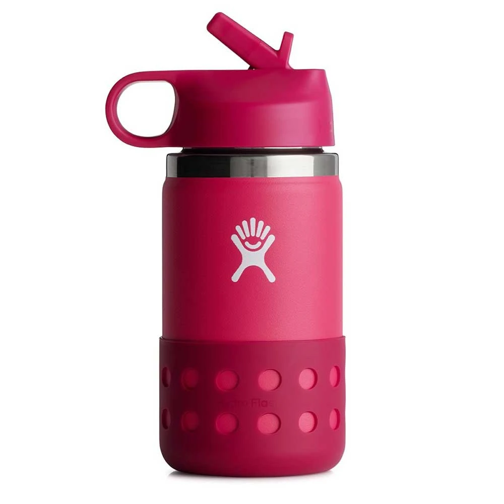 Hydro Flask 12 Oz Kids Wide Mouth Flex Straw & Boot - Peony/Snapper 1 Hydro Flask 12 Oz Kids Wide Mouth Flex Straw & Boot - Peony/Snapper