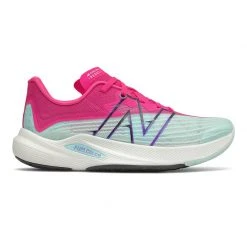 New Balance Women's FuelCell Rebel V2 Running Shoe - Pale Blue /Pink Glo Shoes