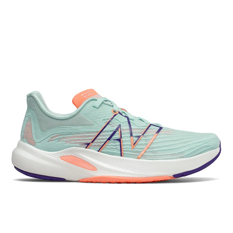 New Balance Women's Fuel Cell Rebel V2 Running Shoe - White Mint/Citrus Punch Shoes 1 New Balance Women's Fuel Cell Rebel V2 Running Shoe - White Mint/Citrus Punch Shoes