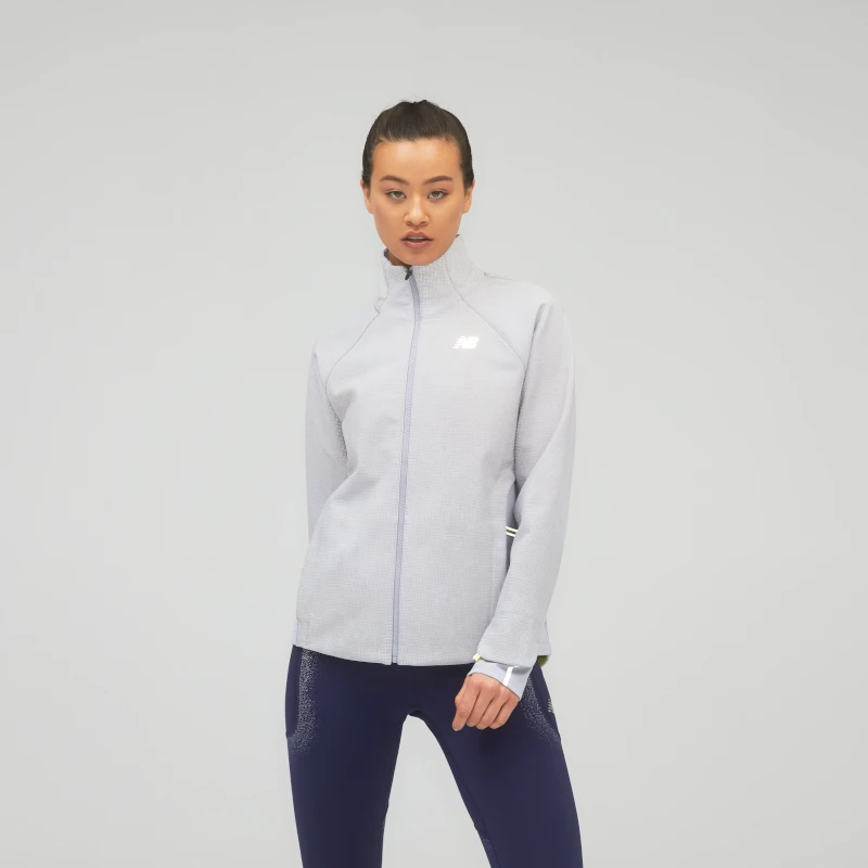 New Balance Women's Reflective Impact Run Winter Jacket - Whisper Grey 1 New Balance Women's Reflective Impact Run Winter Jacket - Whisper Grey