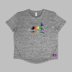 Gazelle Sports Tops Women's Run With Pride Performance Tech Short Sleeve - Heather Gray