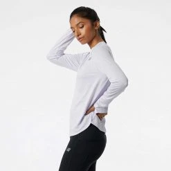 New Balance Tops Women's She Runs GR Skyline Accelerate Long Sleeve - Libra/Pink Ombre