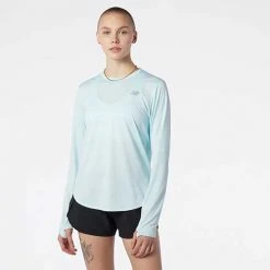 New Balance Women's Accelerate Long Sleeve - Pale Blue Chill
