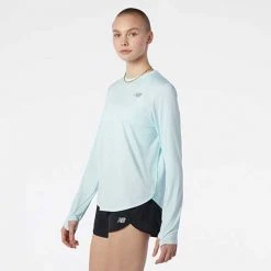 New Balance Women's Accelerate Long Sleeve - Pale Blue Chill