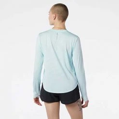 New Balance Women's Accelerate Long Sleeve - Pale Blue Chill 6 New Balance Women's Accelerate Long Sleeve - Pale Blue Chill