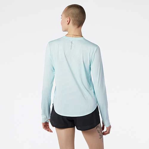 New Balance Women's Accelerate Long Sleeve - Pale Blue Chill 3 New Balance Women's Accelerate Long Sleeve - Pale Blue Chill