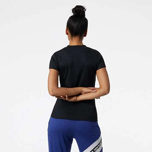 New Balance Tops Women's Transform Perfect Rib Tee - Black 3 New Balance Tops Women's Transform Perfect Rib Tee - Black