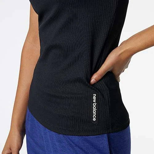 New Balance Tops Women's Transform Perfect Rib Tee - Black 4 New Balance Tops Women's Transform Perfect Rib Tee - Black