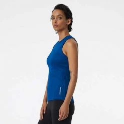 New Balance Women's Transform Perfect Rib Tank - Blue Groove