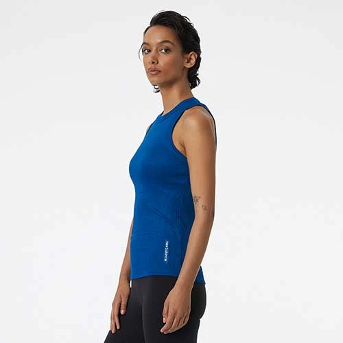 New Balance Women's Transform Perfect Rib Tank - Blue Groove 1 New Balance Women's Transform Perfect Rib Tank - Blue Groove
