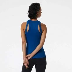 New Balance Women's Transform Perfect Rib Tank - Blue Groove