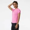 New Balance Women's Impact Run Short Sleeve Top - Vibrant Pink Heather Tops