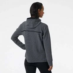 New Balance Women's Q Speed Shift Hoodie - Black Heather 6 New Balance Women's Q Speed Shift Hoodie - Black Heather