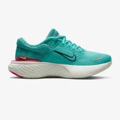 Nike Shoes Women's ZoomX Invincible 2 Flyknit 2 Running Shoe- Washed Teal/Black/Pink Prime - Regular (B)