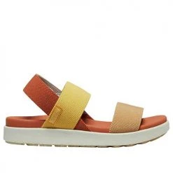 KEEN Sandals Women's Elle Backstrap Sandal- Fossil Orange/Silver - Regular (B)