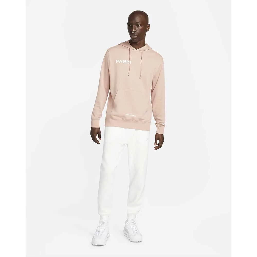 Nike Fanwear Men's Paris Saint-Germain Fleece Hoody - Rose Whisper/White 1 Nike Fanwear Men's Paris Saint-Germain Fleece Hoody - Rose Whisper/White