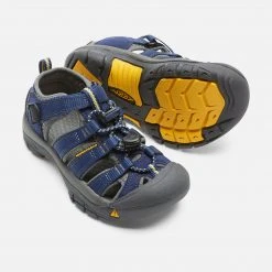 KEEN Big Kids' Newport H2 Sandal - Blue Depths/Gargoyle Youth